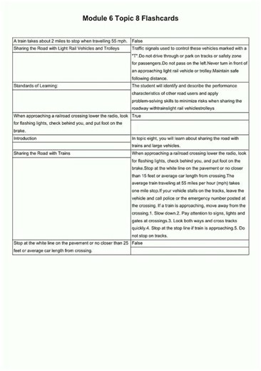 Module 6 Topic 8 Flashcards video