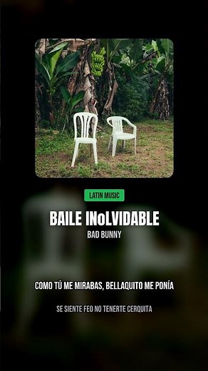 BAILE INoLVIDABLE - Bad Bunny (Letra/Lyrics) #shorts
