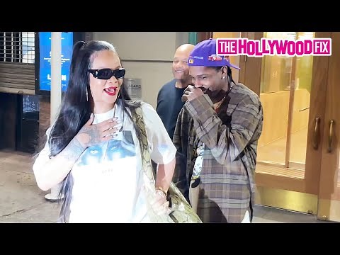 Rihanna & ASAP Rocky Tell Paparazzi To Stop Shooting While Heading To A Late Night Meeting In N.Y.