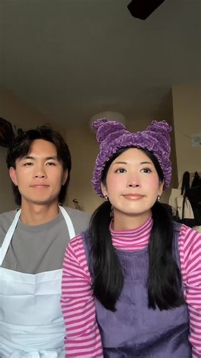 mariko ☻ creative hobbies + lifestyle on Instagram: "spooky szn (chowder edition) 💜🎃👻 still so happy with how my hat came out for this costume!! def one of my fave free-hand crochet pieces to date :3 #hallowen #halloweencostume #couplescostume #costumeidea #costumeinspo #chowder #cartoonnetwork"