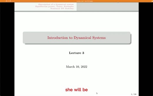 【Learning_and_adaptive_control】Lesson 3-Introduction to Dynamical Systems