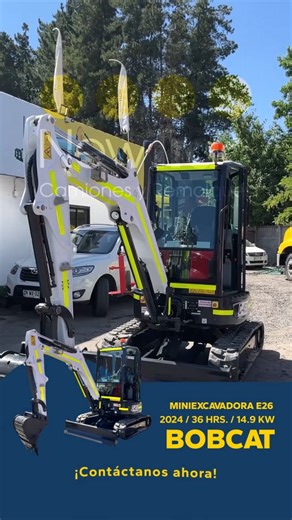 ¡Tu flota merece la fuerza y poder de un Bobcat 2024!🌟 Esta Miniexcavadora Bobcat E26, combina un tamaño compacto con la modernidad de una maquinaria pesada semi-nueva ¡con solo 36 horas de uso! 🔹 Marca: BOBCAT 🔹 Modelo: E26 🔹 Año: 2024 🔹 Potencia: 14.9 KW 🔹 Horas: 36 horas 📍Ubicación: Disponible para retiro en Buin. 🔗 Haz clic en el enlace de nuestra biografía para más información y cotizaciones con la referencia #GK79. 💳 Consulta por opciones de financiamiento con @newcapital.cl 💰, p