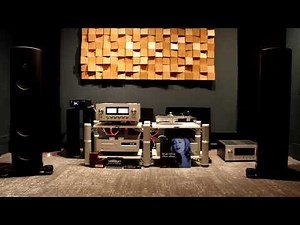 Magico M2 towers, Luxman L-509X integrated amplifier, Goldnote Valore turntable, Hana SL Cartridge