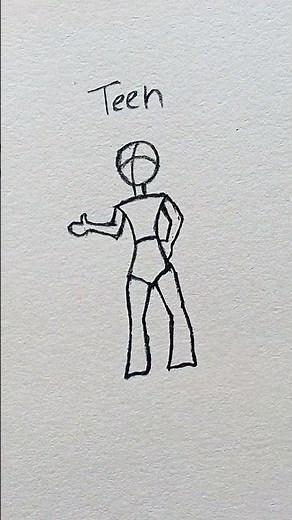 How to draw a Male stickman body tutorial ✏️ #drawing #tutorial #art