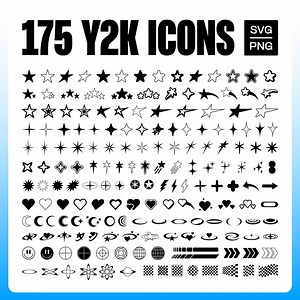 Y2K Icon Pack: Retro-futuristic Vector Graphics (SVG, PNG, Ai) - Etsy