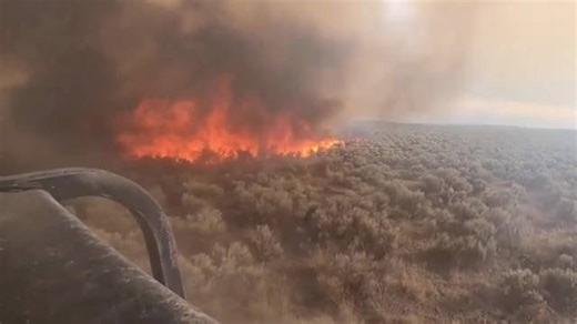 Giant bulldozer deployed as firefighters battle blaze in Idaho