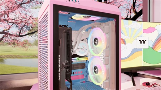 The Tower 200 Bubble Pink in full bloom.🌸🌸🌸 Check it out! 🔗https://reurl.cc/N4M1ek #TheTower200 #TheTowerSeries #miniITX #ITX #BubblePink | Thermaltake Technology Inc
