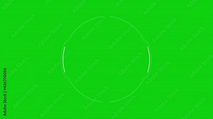 Green Screen Background. Head-up Display Computer Data. White on Black. Beautiful Futuristic HUD Target Scanner with Radar Rotation. High Tech Concept Element. Full HD