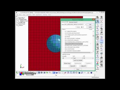 LS-PrePost Workshop5 - Define Plate Material and Section