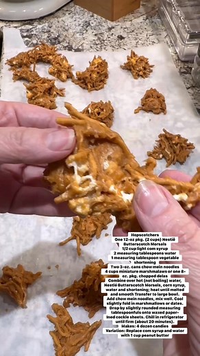 Hopscotch vintage cookies. Also known as haystacks. Recipe in the comments #Hopscotchers #Haystacks #vintage | PastTimecook