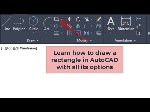 AutoCAD for Beginners, Draw a Rectangle in AutoCAD With All Options Explained
