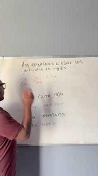 Aprende a usar los artículos en inglés correctamente