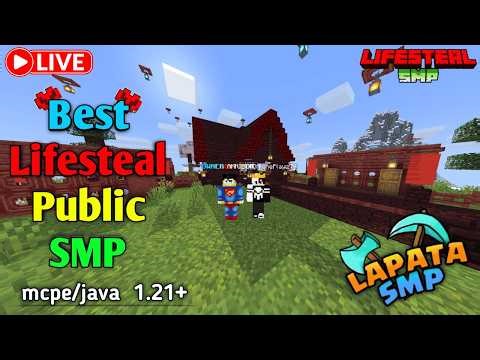 New Best Public LIFESTEAL Smp | 24/7 ONLINE | JOIN NOW FAST | DAY - 1 #shorts