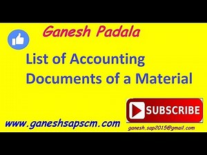 Accounting Documents of Material in SAP| Best Videos in YouTube | Basic Videos for S4 HANA logistics