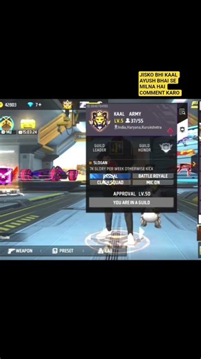 JISKO BHI KAAL AYUSH BHAI SE MILNA HAI COMMENT KARO #freefire #gayu #kairat #helloji #desha