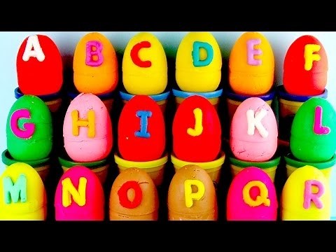 24 PlayDoh Alphabet Surprise eggs. Mickey Mouse Alphabet.learning Donald Duck Kinder Surprise