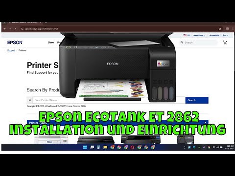 Epson EcoTank ET 2862 Installation und Einrichtung Windows 11/10| Tutorial