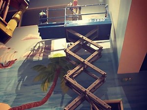 Complete! Check out the new, gigantic ocean-themed mural at Marbles