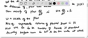 SOLVED:The "snowplow problem" is a classic and appears in many differential equations texts, but it was probably made famous by Ralph Palmer Agnew:One day it started snowing at a heavy and steady rate. A snowplow started out at noon, going 2 miles the first hour and 1 mile the second hour. What time did it start snowing?Find the textbook Differential Equations, Ralph Palmer Agnew, McGraw-Hill Book Co., and then discuss the construction and solution of the mathematical model.