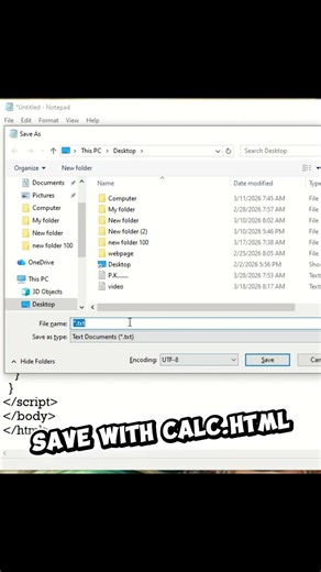 How to create a calculator using HTML CSS and JAVASCRIPT | How to Make Simple Calculator #shorts
