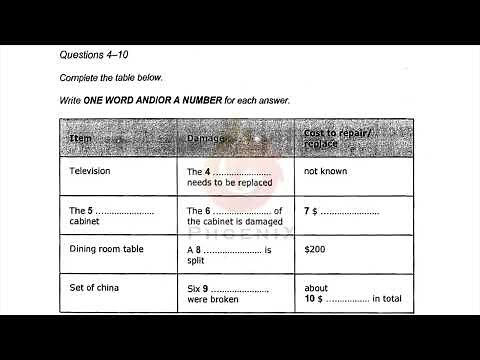 Total Insurance Incident Report | IELTS LISTENING TEST | SECTION-1