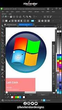 Drawing Windows Logos in Corel Draw #coreldraw #shorts #windows