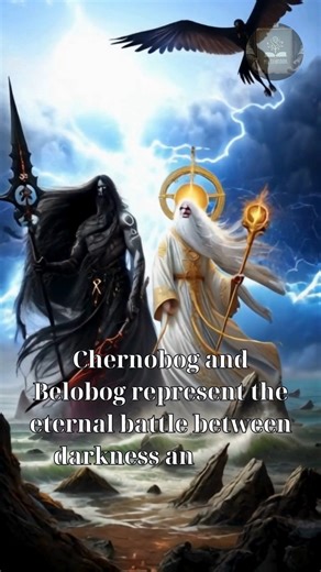 MythBook on Instagram: "Chernobog & Belobog: The Gods of Darkness and Light in Slavic Mythology Dive into the fascinating duality of Chernobog and Belobog, the Slavic gods who embody darkness and light. Explore their roles as cosmic opposites, from Chernobog’s power to bring chaos and misfortune to Belobog’s ability to guide with light and hope. Their eternal struggle symbolizes balance in the universe. Don’t miss this epic tale of contrasts and harmony! #Chernobog #Belobog #SlavicMythology #Myt