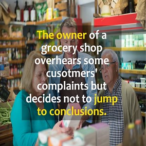 A shop assistant ina grocery shop works in slippers and some customers complain | Beautiful Words