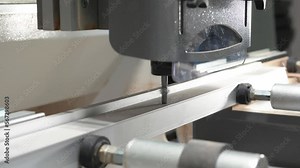 Process of industrial metalworking milling machine in production