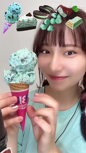 チョコミント尽くしのASMR食べ歩き体験