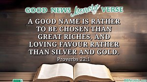 4K views · 178 reactions | Proverbs 22:1 is our Good News Memory Verse this week. bbnradio.org | Bible Broadcasting Network (BBN) | Facebook