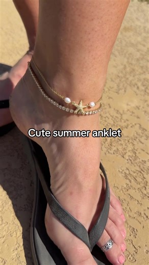 The cutest summer anklet that can be worn multiple ways ##anklets#tiktokshopspringglowup#affordablejewelry#beachlover#summerjewelry@@Tewiky