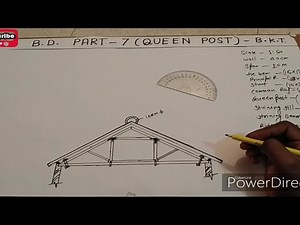Building Drawing (Part-7, Queen Post)