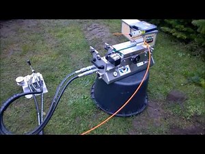 A 5,7mm fiber cable installed by fiberblowing