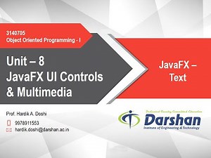 Unit 8: JavaFX - UIControls - TextField & TextArea