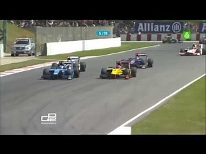 Grosjean Triple Overtake Grand Prix Spain GP2 2011