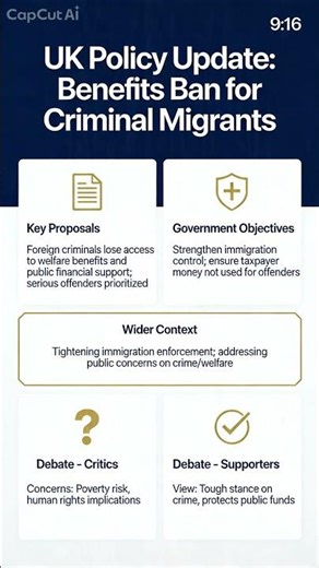 UK Policy Shake-Up: Benefits Ban for Criminal Migrants