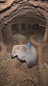 Wombat's Secret Underground City | Tiny Camera Journey Inside a Hidden Burrow #wildlifevideo #video