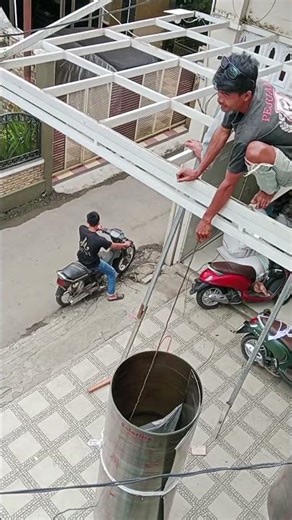 preparation for installing a solarflat polycarbonate roof.