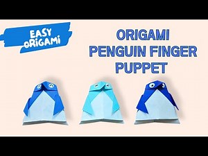Origami Penguin Finger Puppet | Easy Paper Penguin Craft for Kids & Beginners