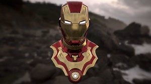 Iron Man Bust - Real Time Render Marmoset Toolbag