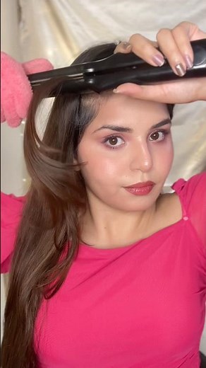 Curtain Bangs Hack 🤯 #hairstyle #hairtutorial #hairhacks #hair #curtainbangs #curls #hack #haircut
