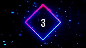 Download Animation text countdown from 5 to 1, isolated, glitch background, free Video for free