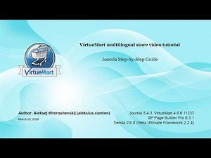 VirtueMart multilingual store video tutorial. Joomla step-by-step guide