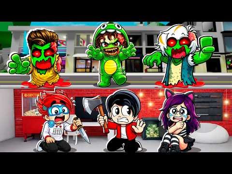 We built a safe base to escape the zombie invasion in Brookhaven | Karim