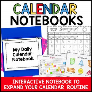 Interactive Calendar Notebook Daily Morning Calendar Routine Kindergarten & 1st