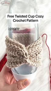3.9K views · 62 reactions | Keep your cup warm or protect your hands from the heat with this adorable cup cozy. Find the pattern here ---> https://www.nickishomemadecrafts.com/twisted-linked-crochet-cup-cozy/ #crochet #crochetpattern #diycrafts #yarn #cupcozy #diygift | Crochet Patterns & Tutorials by Nicki's Homemade Crafts | Facebook
