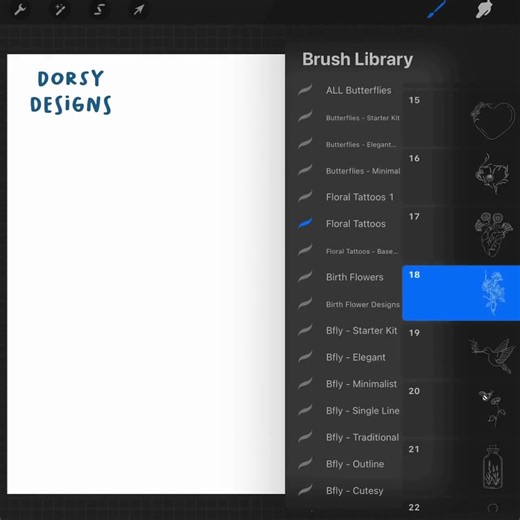 Fine Line Floral Tattoo Procreate Brush Set: 130  Botanical Stamps - Etsy