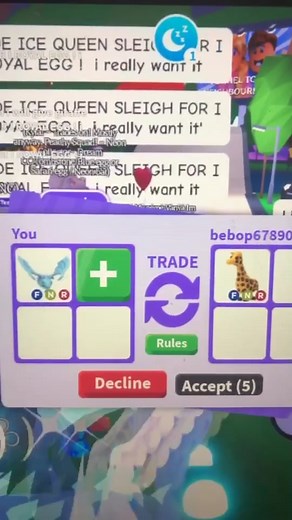 ‏Trades I got for neon frost dragon💙 #fyp #foryoupage #roblox #adoptme