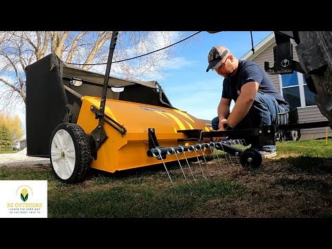 A better way to Dethatch your lawn - sweeper dethatcher all-in-one